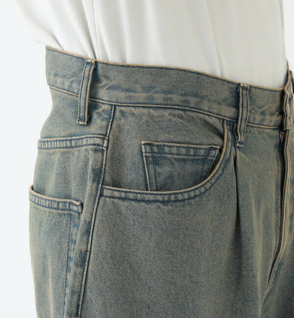 BEAMS「ワイド テーパード デニム」|デニム|