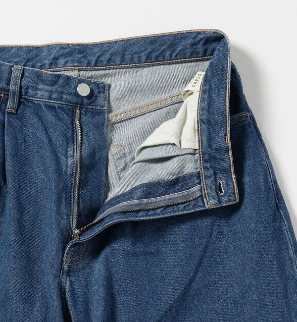 BEAMS「ワイド テーパード デニム」|デニム|