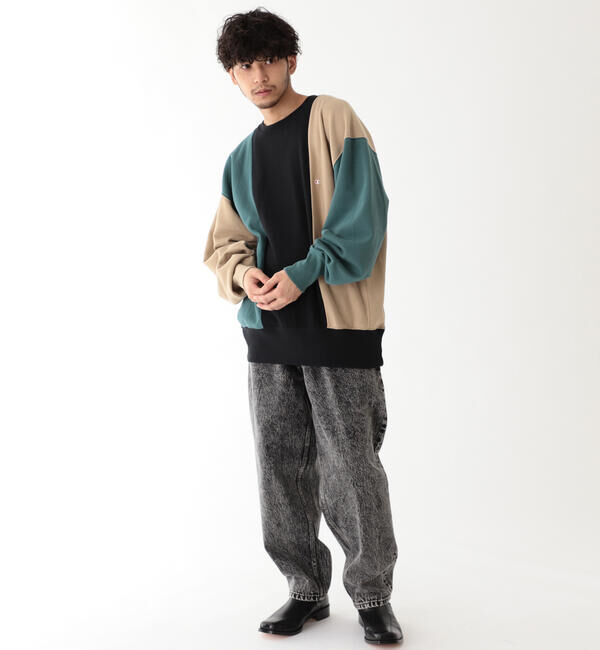 BEAMS「ワイド テーパード デニム」|デニム|