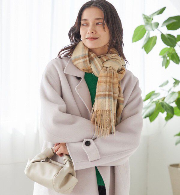 SHIPS for women「チェック カシミヤ ストール」|ストール|