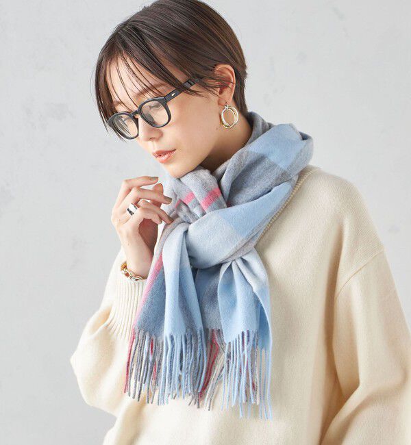 SHIPS for women「チェック カシミヤ ストール」|ストール|