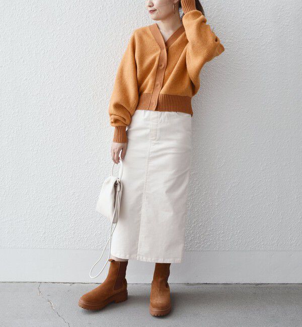 SHIPS for women「*〈手洗い可能〉ストレッチ コーデュロイ イージー ナロー スカート ◇」|タイト|