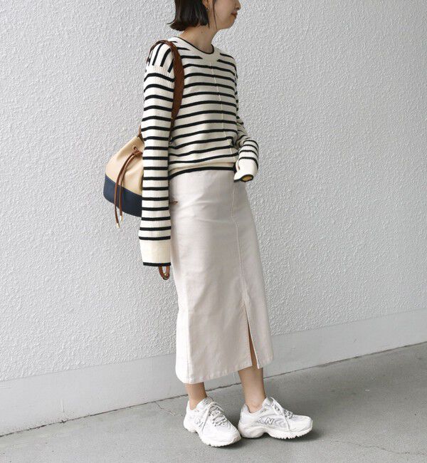 SHIPS for women「*〈手洗い可能〉ストレッチ コーデュロイ イージー ナロー スカート ◇」|タイト|