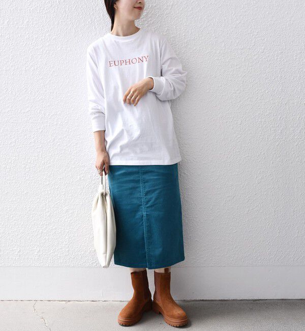 SHIPS for women「*〈手洗い可能〉ストレッチ コーデュロイ イージー ナロー スカート ◇」|タイト|