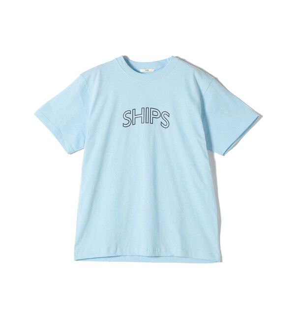 SHIPS for women「【WEB限定】 SHIPS ラウンド プリント ロゴ TEE」|Tシャツ・カットソー|