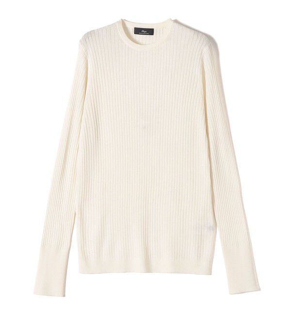 SHIPS for women「SHIPS Primary Navy Label:シルク カシミヤ プルオーバー」|ニット・セーター|オフホワイト