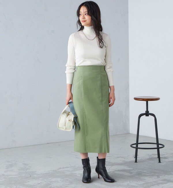 SHIPS for women「SHIPS Primary Navy Label:シルク カシミヤ タートルネック」|ニット・セーター|