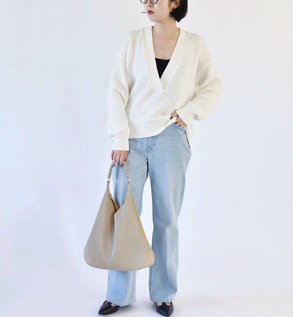 quaranciel「quaranciel:〈洗濯機可能〉セミフレア デニム パンツ」|デニム|