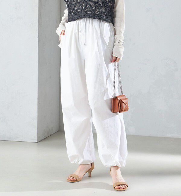 SHIPS for women「〈手洗い可能〉裾ドロスト ナイロン カーゴ パンツ ◇」|その他|