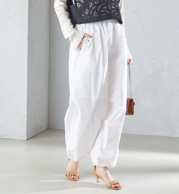 SHIPS for women「〈手洗い可能〉裾ドロスト ナイロン カーゴ パンツ ◇」|その他|