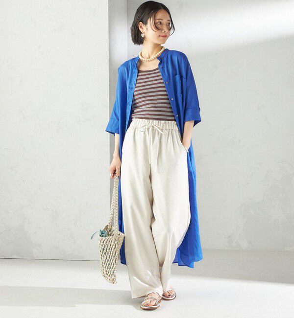 SHIPS for women「《一部追加予約》〈手洗い可能〉ツイル ドロスト パンツ」|その他|