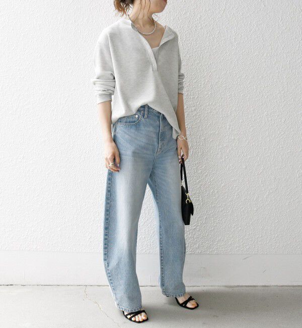 SHIPS any「SHIPS any:〈洗濯機可能〉ワッフル ヘンリーネック ラウンドヘム プルオーバー」|Tシャツ・カットソー|