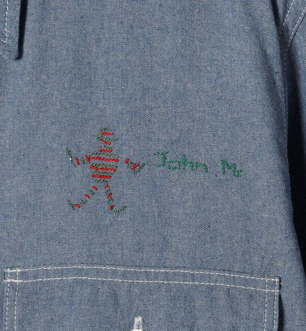 SHIPS any「【SHIPS any別注】PAYDAY:〈洗濯機可能〉メモリアル ステッチ シャンブレー シャツ」|シャツ・ブラウス|