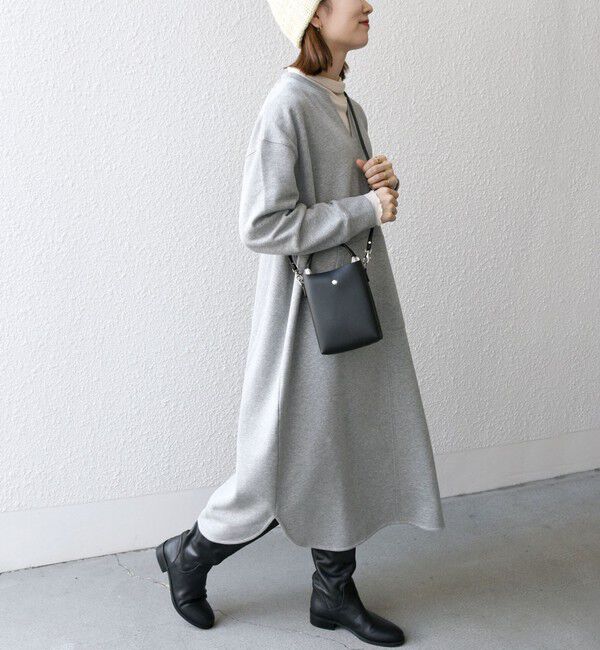 SHIPS any「【WEB限定】SHIPS any: USA コットン 裏起毛 ポケット スウェット ワンピース」|ワンピース|