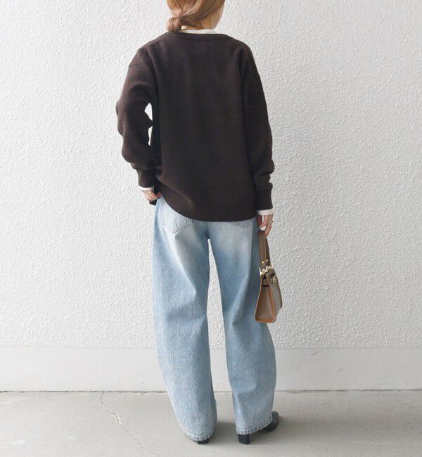 SHIPS any「SHIPS any:〈手洗い可能〉AQUA カシミヤ ミックス スキッパー カーディガン」|カーディガン|