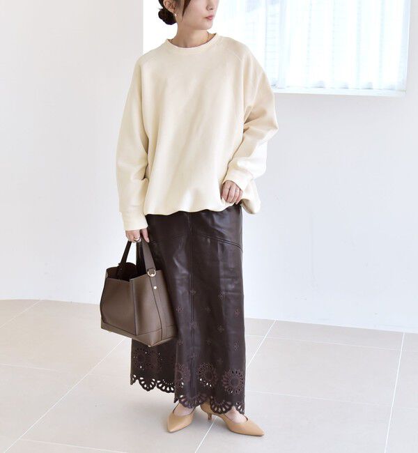 quaranciel「《一部追加予約》quaranciel:〈洗濯機可能〉ポンチ ドロスト ルーズ プルオーバー」|スウェット・ジャージ|