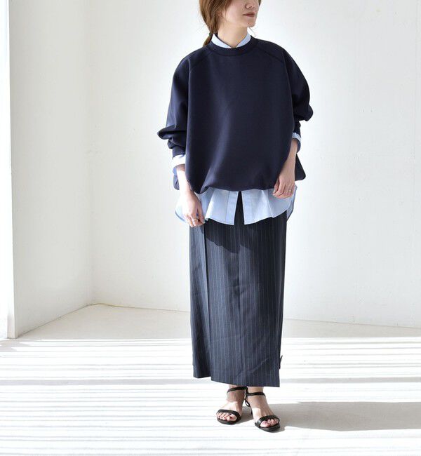 quaranciel「《一部追加予約》quaranciel:〈洗濯機可能〉ポンチ ドロスト ルーズ プルオーバー」|スウェット・ジャージ|