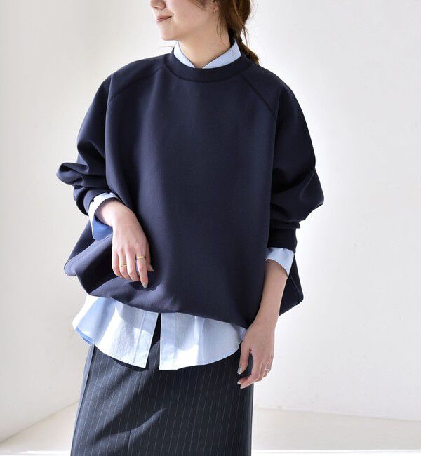 quaranciel「《一部追加予約》quaranciel:〈洗濯機可能〉ポンチ ドロスト ルーズ プルオーバー」|スウェット・ジャージ|