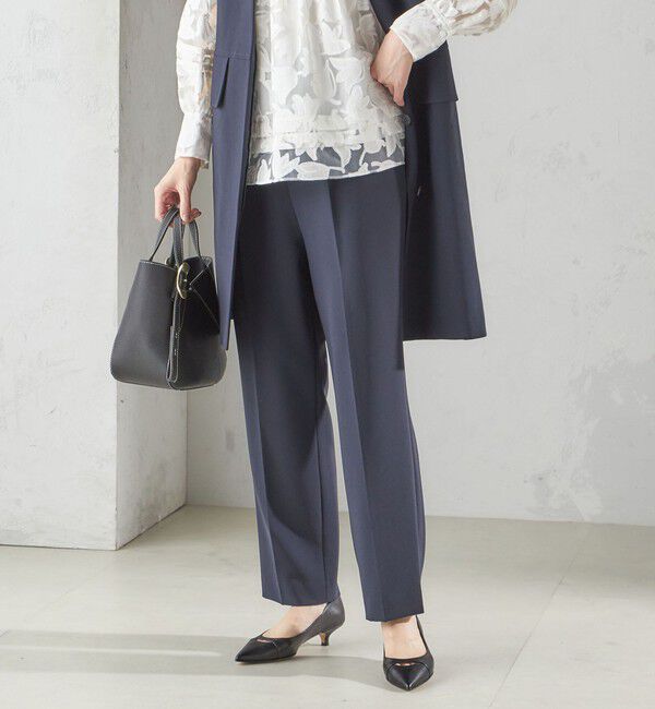 SHIPS for women「〈手洗い可能〉トリアセテート混 テーパード パンツ（セットアップ対応）」|その他|