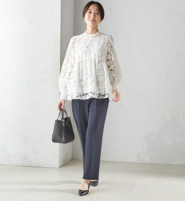 SHIPS for women「〈手洗い可能〉トリアセテート混 テーパード パンツ（セットアップ対応）」|その他|