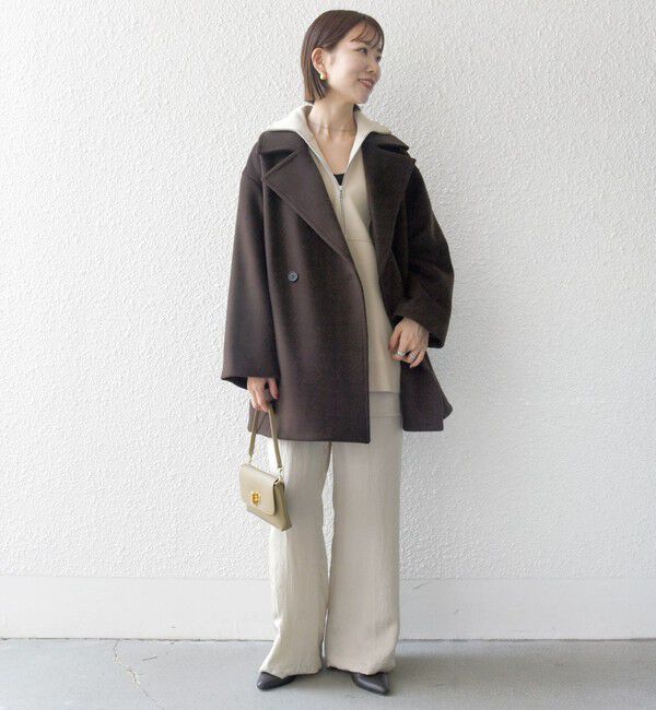 SHIPS any「SHIPS any: ウール コクーン テーラード ショート コート 25AW」|その他|