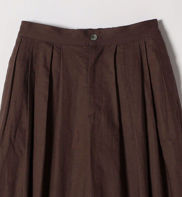 SHIPS any「SHIPS any:〈洗濯機可能〉リネン ミックス タック フレア ワイド パンツ」|その他|