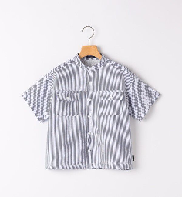 SHIPS KIDS「SHIPS KIDS:100～130cm /〈UVカット/吸水速乾〉ドライタッチ ストライプ シャツ」|シャツ・ブラウス|