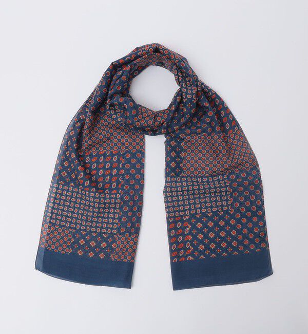 SHIPS「MARCEL LASSANCE: コットン シルク コモン ストール」|ストール|ネイビー