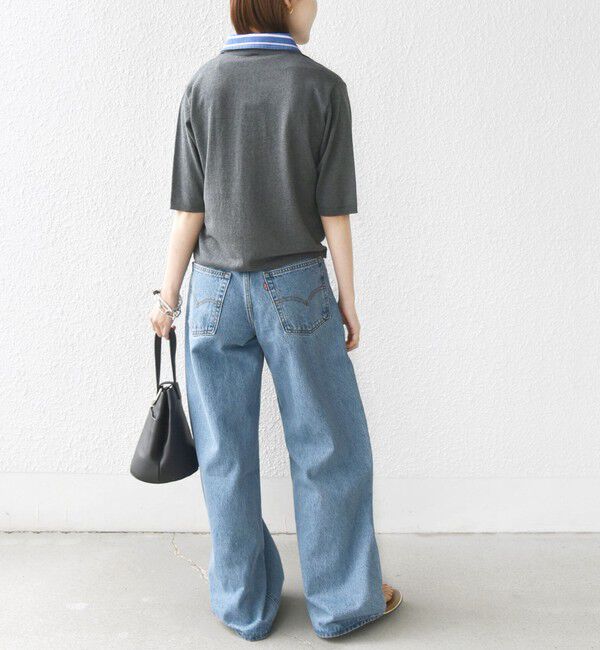 SHIPS for women「【WEB限定】〈手洗い可能〉ダブルカラー ショート スリーブ ポロ」|ポロシャツ|