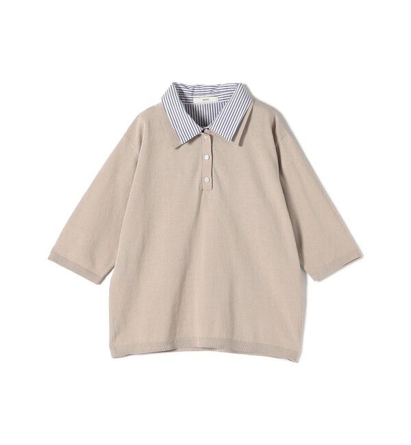 SHIPS for women「【WEB限定】〈手洗い可能〉ダブルカラー ショート スリーブ ポロ」|ポロシャツ|