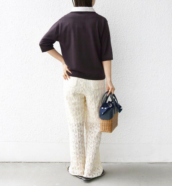 SHIPS for women「【WEB限定】〈手洗い可能〉ダブルカラー ショート スリーブ ポロ」|ポロシャツ|