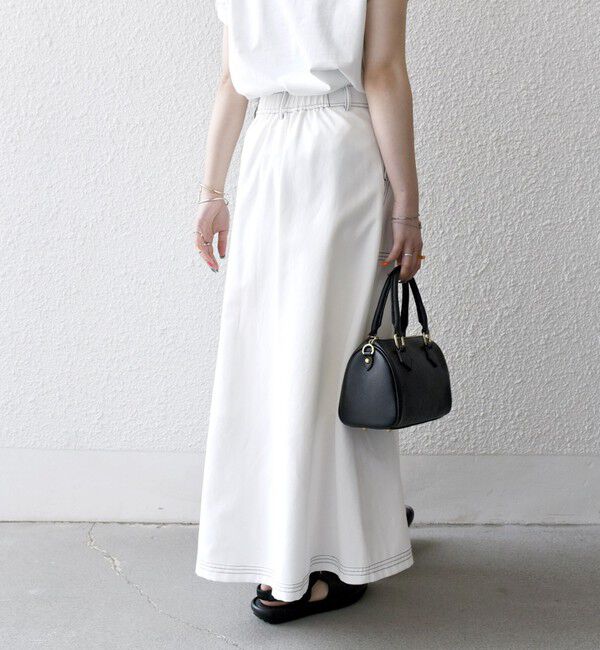 SHIPS any「SHIPS any:〈洗濯機可能〉オックス ステッチ フレア ロング スカート」|フレア|