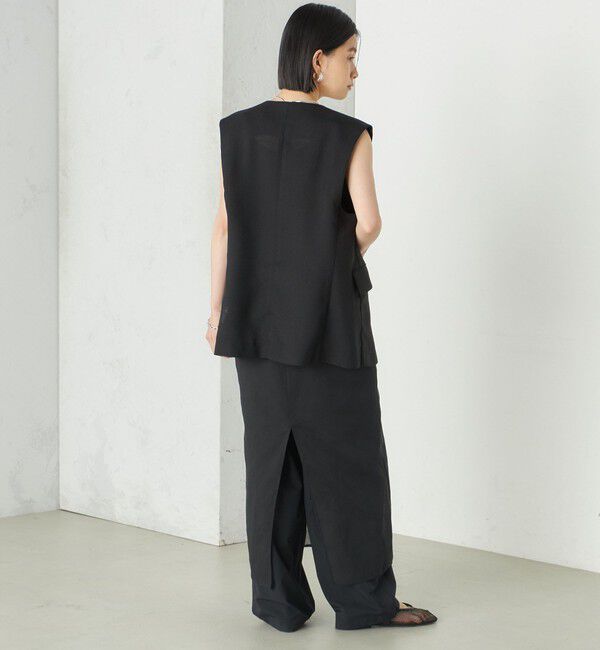 SHIPS for women「《予約》Wai＋:〈手洗い可能〉リネン ライク ベスト」|ベスト・ジレ|
