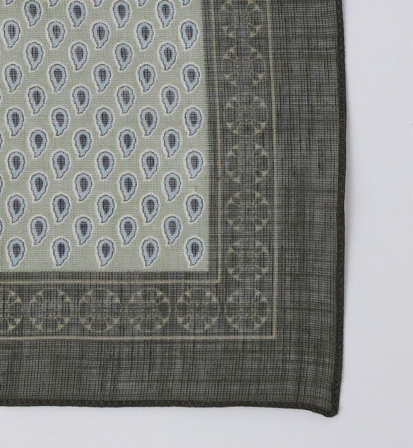 SHIPS「Vincenzo Miozza: 小紋柄 パネル スカーフ」|ストール|