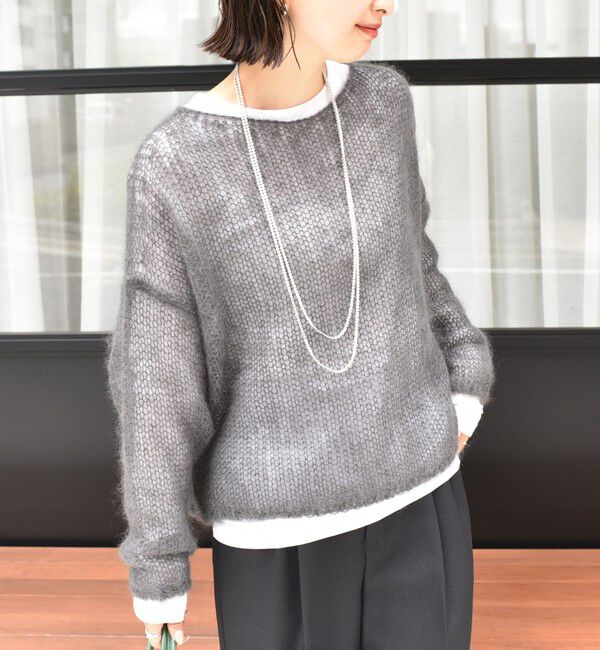 SHIPS for women「モヘヤ メッシュ プルオーバー」|ニット・セーター|