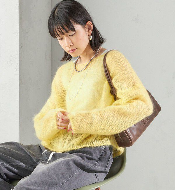 SHIPS for women「モヘヤ メッシュ プルオーバー」|ニット・セーター|