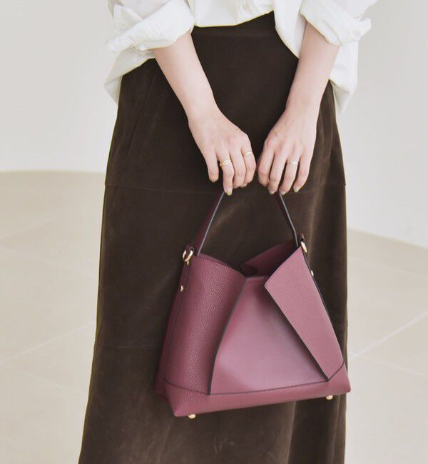 quaranciel「《一部追加予約》quaranciel: 2way コンビ ワンハンドル ショルダー バッグ」|ショルダー・メッセンジャー|ワイン