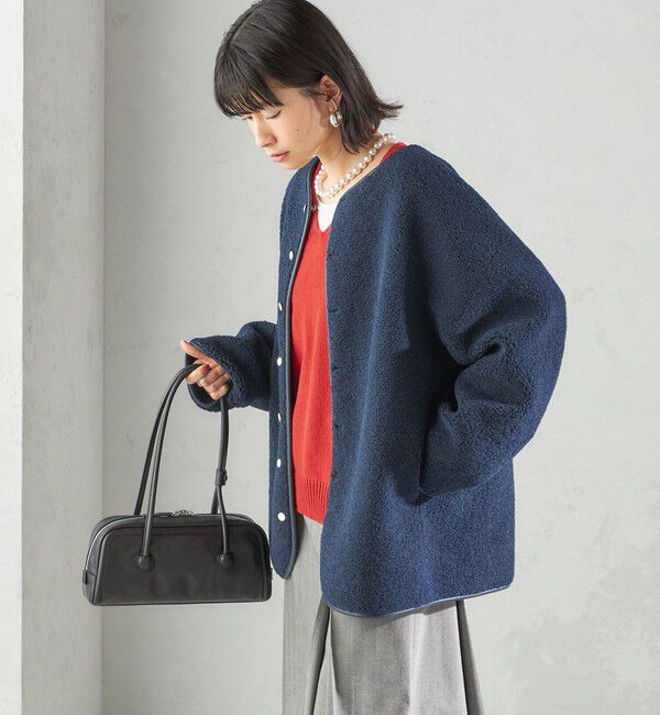 SHIPS for women「【一部WEB限定】〈手洗い可能〉NEW リバーシブル ボア ブルゾン」|ブルゾン・スタジャン|