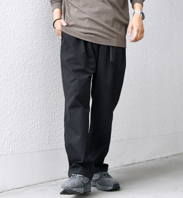 SHIPS any「【SHIPS any別注】GRAMiCCi: ルーズ テーパード ストレッチ チノパンツ◇」|チノ|ブラック