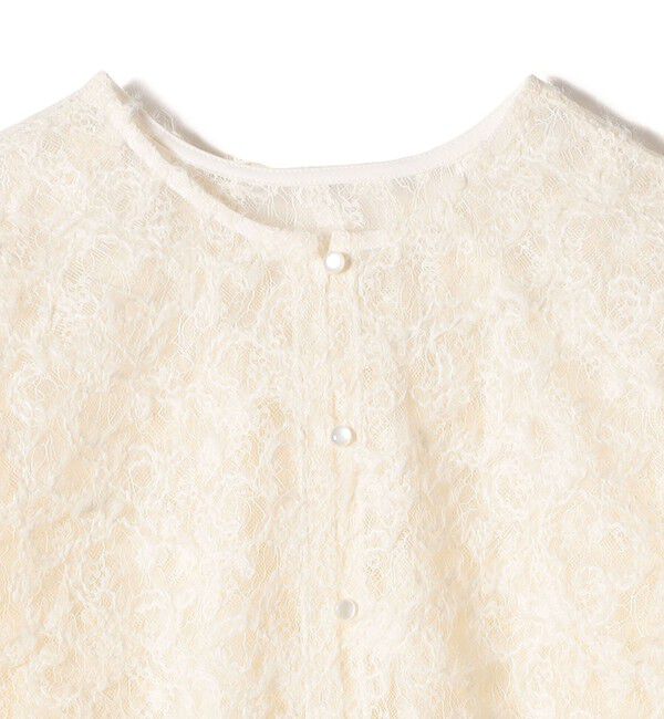 SHIPS for women「【WEB限定】〈手洗い可能〉チュール フェザー レース 羽織」|シャツ・ブラウス|