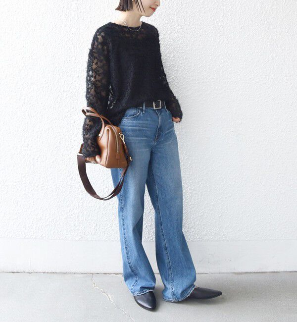 SHIPS for women「【WEB限定】〈手洗い可能〉チュール フェザー レース 羽織」|シャツ・ブラウス|