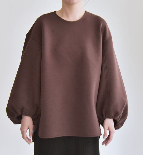 quaranciel「quaranciel:〈洗濯機可能〉ポンチ ボリュームスリーブ ビッグ スウェット プルオーバー」|スウェット・ジャージ|