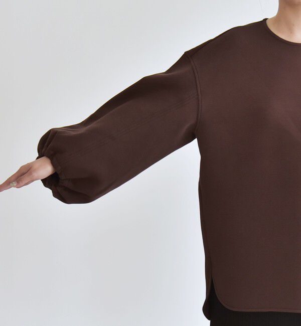 quaranciel「quaranciel:〈洗濯機可能〉ポンチ ボリュームスリーブ ビッグ スウェット プルオーバー」|スウェット・ジャージ|