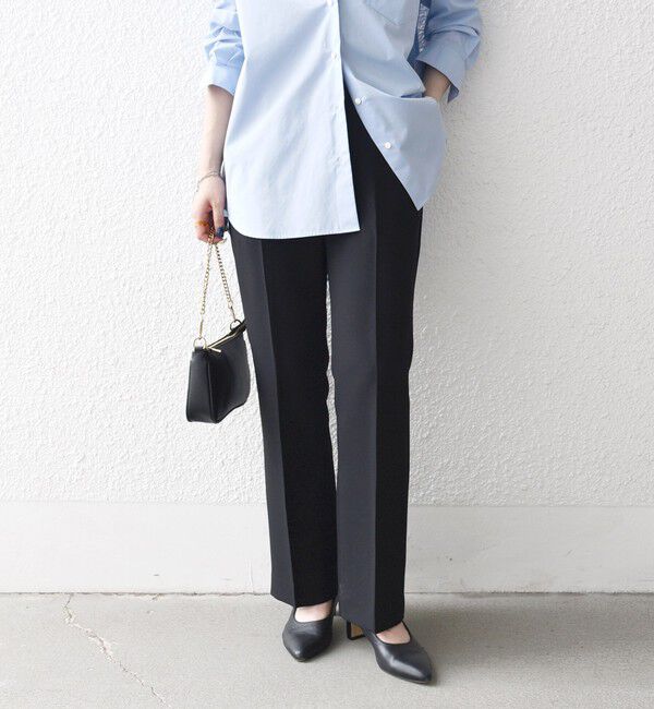 SHIPS any「SHIPS any:〈洗濯機可能〉ダブルクロス セミフレア パンツ［NAVY BLUE］」|その他|