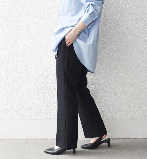 SHIPS any「SHIPS any:〈洗濯機可能〉ダブルクロス セミフレア パンツ［NAVY BLUE］」|その他|