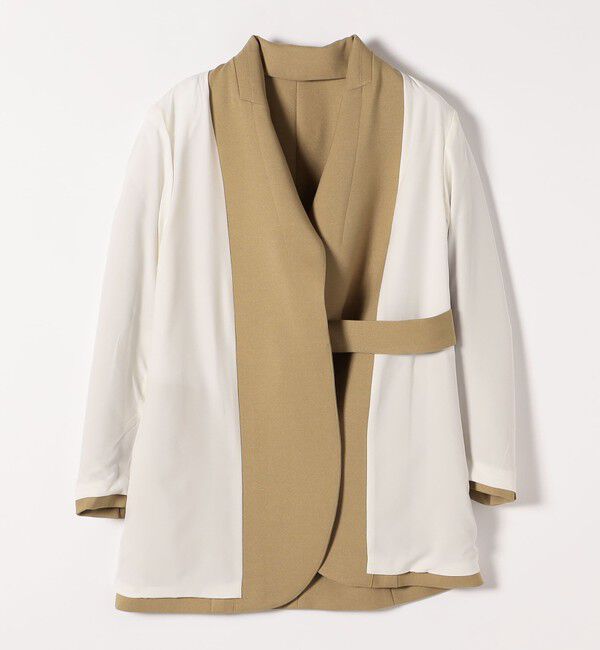 quaranciel「quaranciel:〈洗濯機可能〉ダブルクロス ベルト デザイン 3way テーラード ジャケット」|テーラードジャケット|