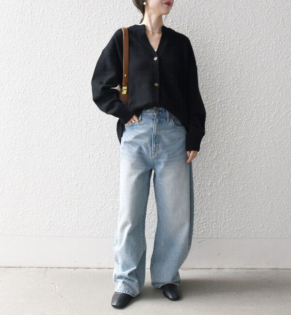 SHIPS any「SHIPS any:〈手洗い可能〉AQUA カシミヤ ミックス スキッパー カーディガン」|カーディガン|