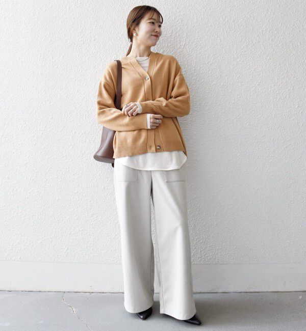 SHIPS any「SHIPS any:〈手洗い可能〉AQUA カシミヤ ミックス スキッパー カーディガン」|カーディガン|