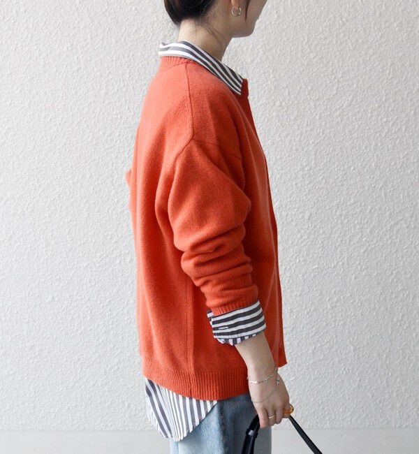 SHIPS any「SHIPS any:〈手洗い可能〉AQUA カシミヤ ミックス スキッパー カーディガン」|カーディガン|