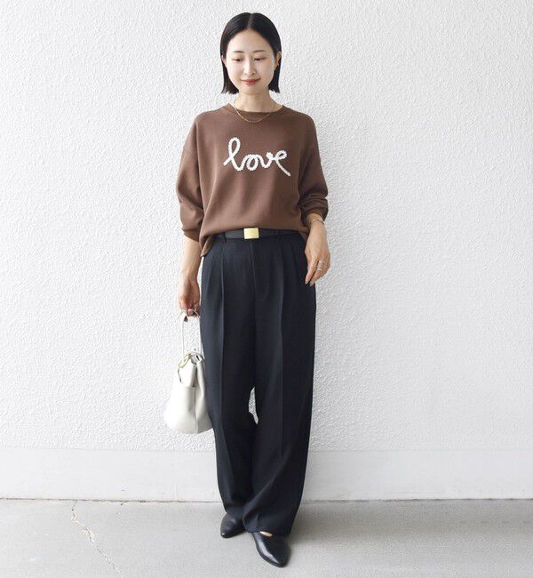 SHIPS for women「【WEB限定】〈手洗い可能〉ファンシー コード 刺繍 ダンボール カットソー」|スウェット・ジャージ|